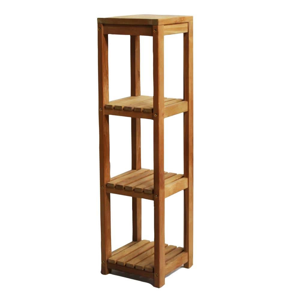 - Brown in. The x H 11.75 GACC102 Cabinet with and 4-Tiers Home D W Depot Gala in. x 11.75 Natural Shelf Teak in. ARB and Linen Square Specialties 45.25