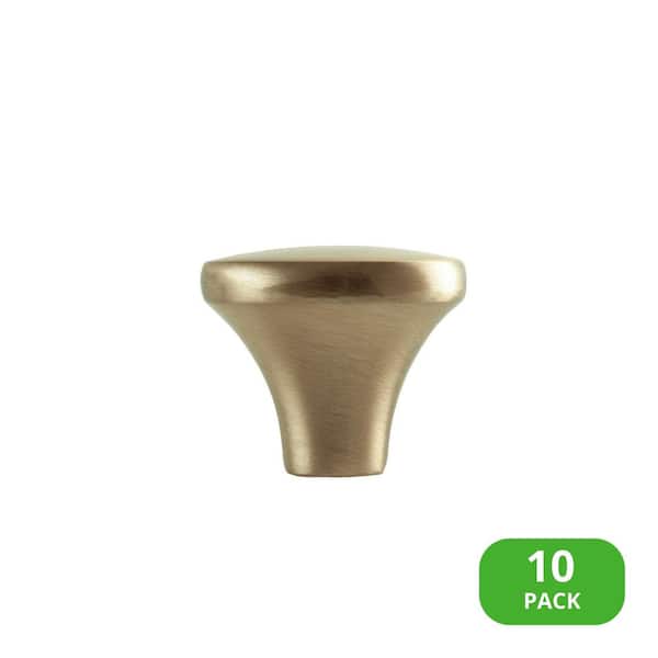 10-Pack Lancaster 1-1/8 in. (29 mm) Classic Satin Brass Round Cabinet Knob