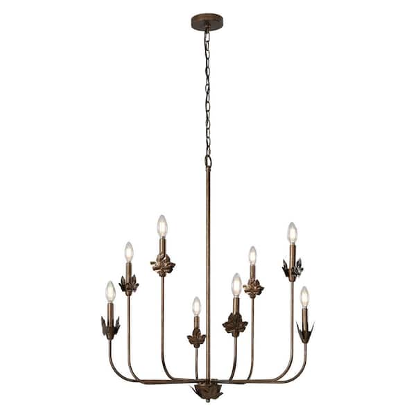 TRIBESIGNS WAY TO ORIGIN Daylyne 8-Light Linear Brown Chandelier