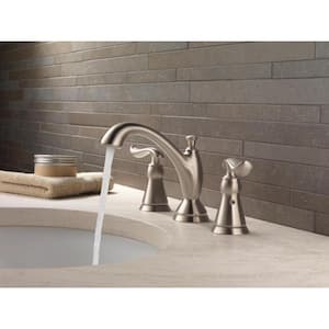 Linden 8 in. Widespread 2-Handle Bathroom Faucet with Metal Drain Assembly in Stainless
