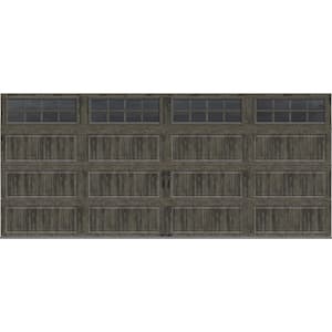 Gallery Collection 16 ft. x 7 ft. 18.4 R-Value Intellicore Insulated Ultra-Grain Slate Garage Door with SQ24 Window