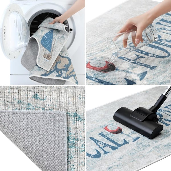 Bathroom Rugs 3 Piece Set - Non-slip Ultra Thin Bath Rugs For Bathroom  Floor[boston] : Target