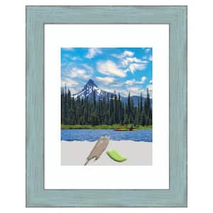 Sky Blue Rustic Wood Picture Frame Opening Size 11 x 14 in. (Matted To 8 x 10 in.)
