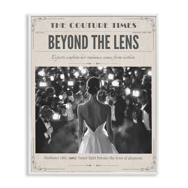 The Couture Times Magazine by A Barefoot Stylist White Framed Giclee Culture Art Print 30 in. x 24 in.