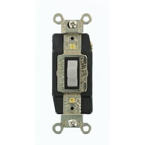 20 Amp Industrial Grade Heavy Duty Single-Pole Double-Throw Center-Off Momentary Contact Toggle Switch, Gray