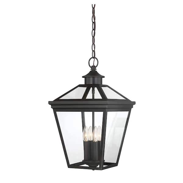 Savoy House Ellijay 4-Light Outdoor Hanging Lantern in English Bronze