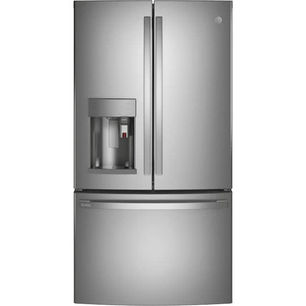 GE Profile 22.1 cu. ft. French Door Refrigerator with Kuerig K-Cup in Fingerprint Resistant Stainless Steel, Counter Depth