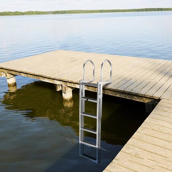 VEVOR Retractable Dock Ladder 6 Step 330 lbs. Load Adjustable