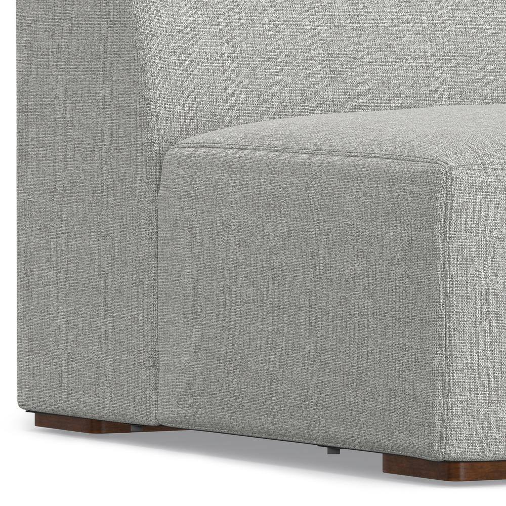 Pale Grey 34-Inch Recycled Polyester Armless Sofa Module