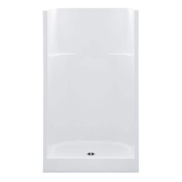 Everyday 42 in. x 34 in. x 72 in. 1-Piece Shower Stall with Center Drain in White