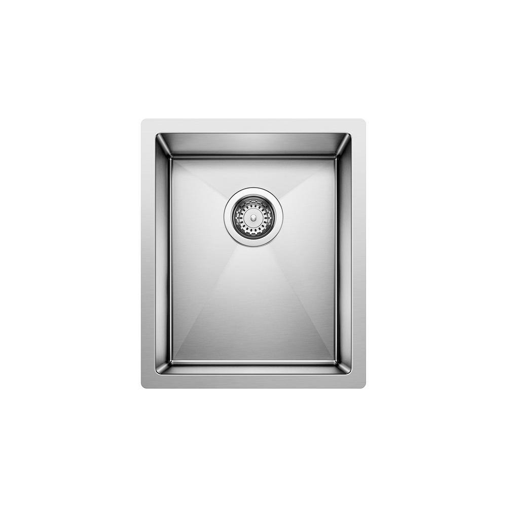 Precision Satin Polished Stainless Steel 15 in. x 18 in. Single Bowl Underm