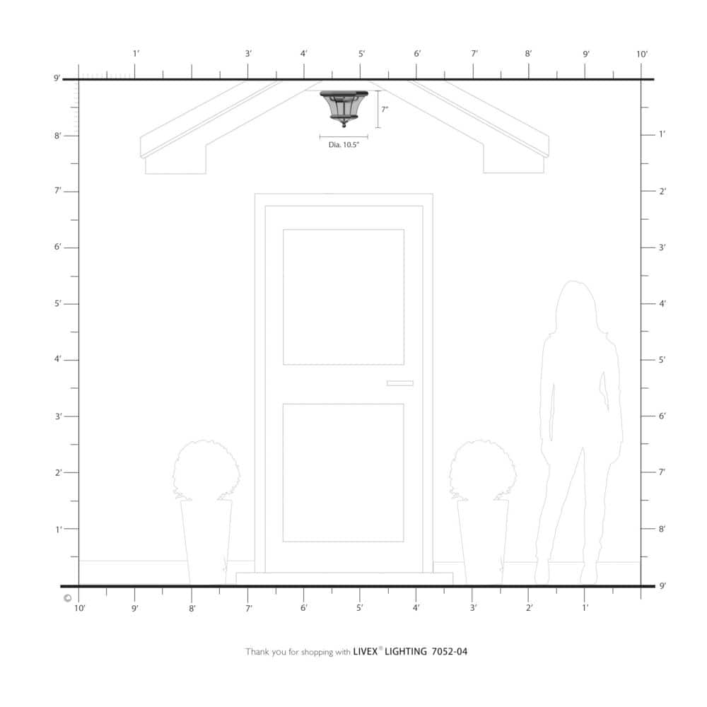 Black Brass 2-Light Outdoor Flush Mount with Clear Glass