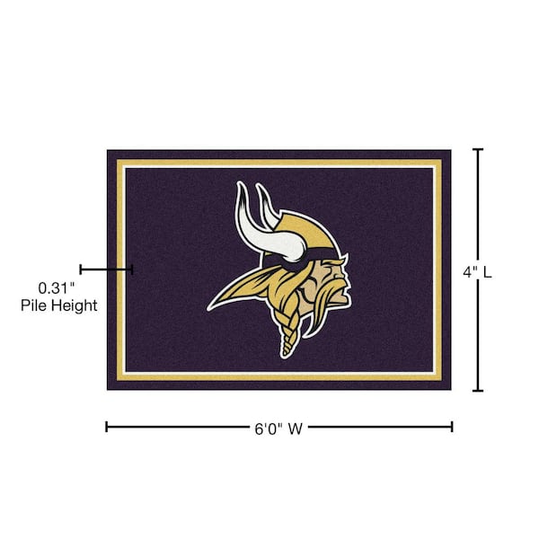 IMPERIAL NFL 4 ft. x 6 ft. Minnesota Vikings spirit rug IMP 521-5007 - The  Home Depot