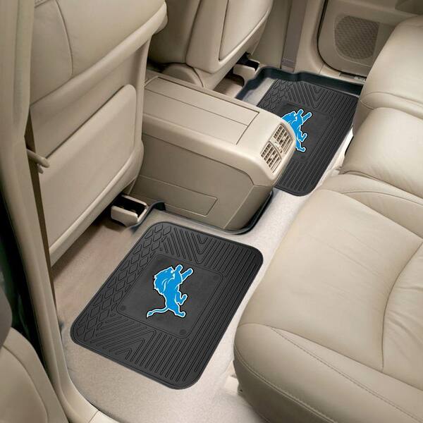 Detroit Lions Car Mats Heavy Duty 2 Piece Vinyl