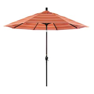 9 ft. Outdoor Market Patio Umbrella Bronze Aluminum Pole Aluminum Ribs Push Tilt Crank Lift in Sunbrella