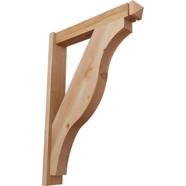 Ekena Millwork 6 in. x 42 in. x 30 in. Fuston Arts and Crafts Smooth Western Red Cedar Outlooker