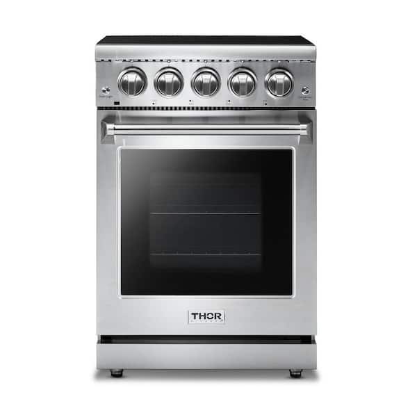 Thor Kitchen 24 in. 3.73 cu. ft. Single Oven Electric Range with Convection Oven in. Stainless Steel