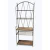 4D Concepts Wales Stone Collection Black Baker's Rack w/ Slate top