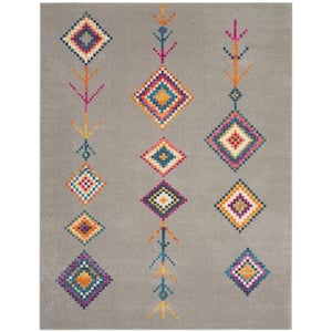 Passion Grey/Multi 8 ft. x 10 ft. Geometric Transitional Area Rug