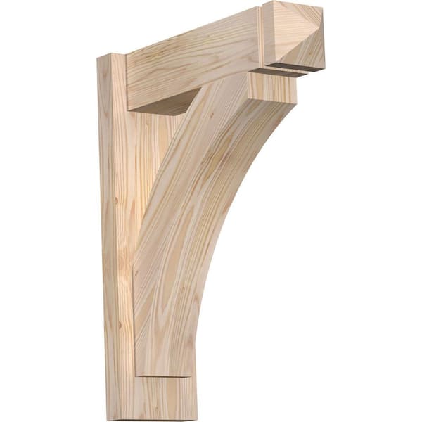 Ekena Millwork 6 in. x 22 in. x 18 in. Douglas Fir Thorton Arts and Crafts Smooth Outlooker