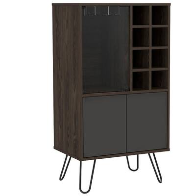 RST Brands Aster 43 in. x 23 in. Gray Bar Cabinet with Ten Storage Compartments