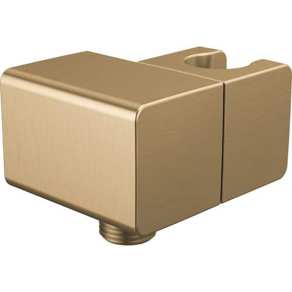 Gold Rotating Wall Mount with Integrated Wall Supply Handheld Shower Mount in Lumicoat Champagne Bronze
