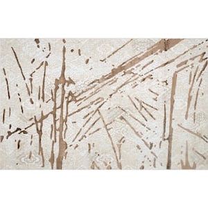 Shifra Abstract Bronze 4 ft. x 6 ft. Area Rug