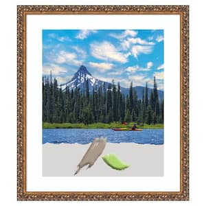 Antique Bronze Wood Picture Frame Opening Size 20 x 24 in. (Matted to 16 x 20 in.)