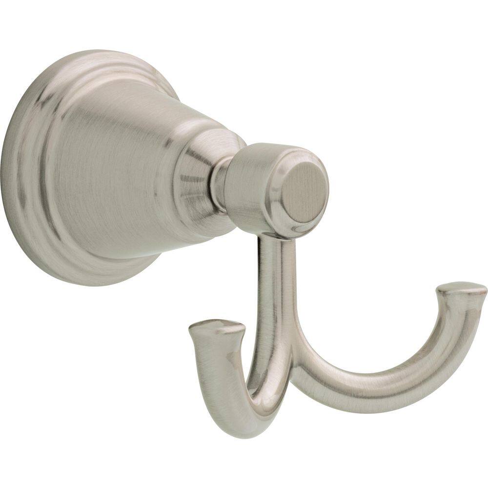 Foundations Design Series J-Hook Double Robe/Towel Hook Bath Hardware Accessory in Brushed Nickel price history on PriceWatchPro