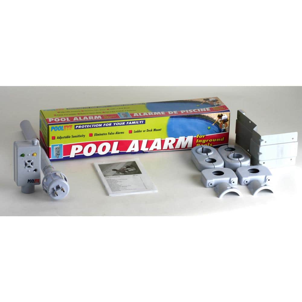 Gray Battery-Powered Pool Immersion Alarm for Inground Pools