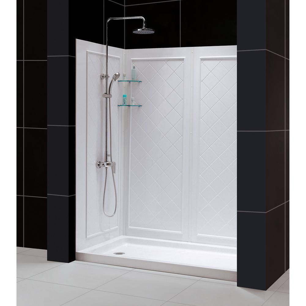 Infinity-Z 60" x 76.75" Clear Glass Oil Rubbed Bronze Sliding Shower Enclosure
