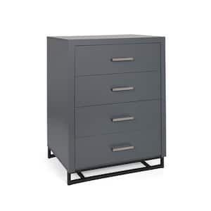 Cayuga 4-Drawer Charcoal Gray Dresser