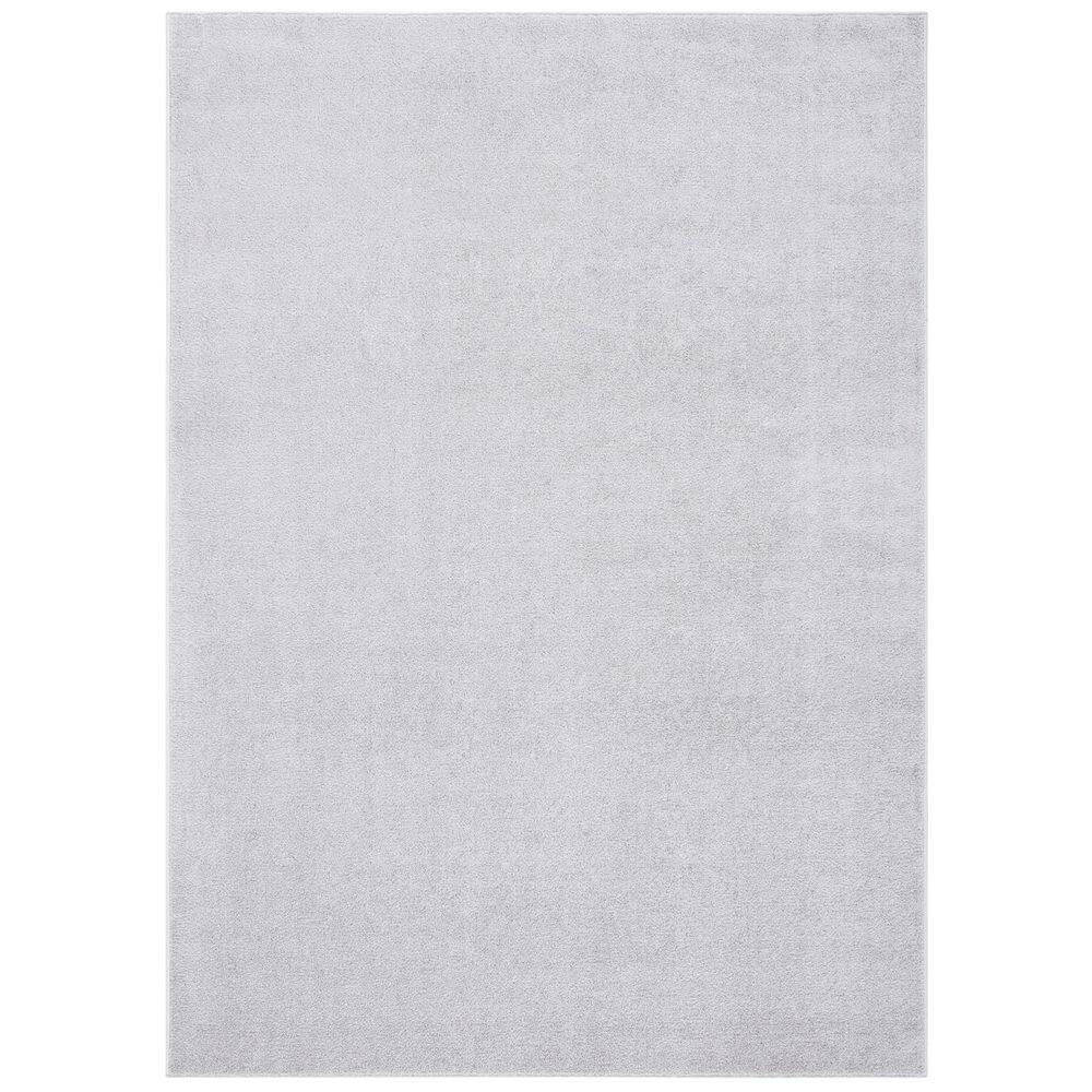 SAFAVIEH Non-Slip 3 ft. x 5 ft. Light Gray Solid Color Distressed Area ...