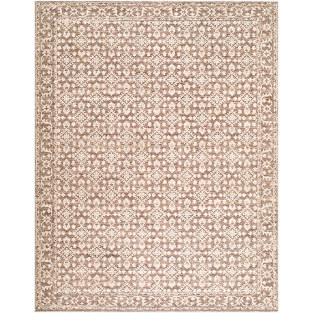 Livabliss Nabela Noor Home Aram Brown/Oatmeal Traditional Area Rug, 7 ...