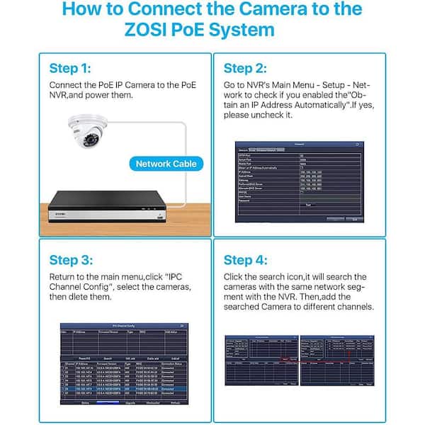 ZOSI ZM4285D 5MP PoE Wired IP Security Camera Only Compatible with