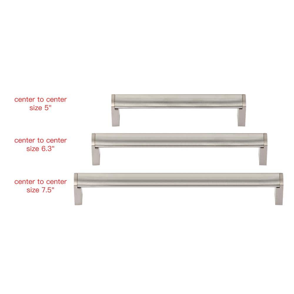 Brushed Nickel Industrial Drop Bail Cabinet Pull with Mounting Hardware