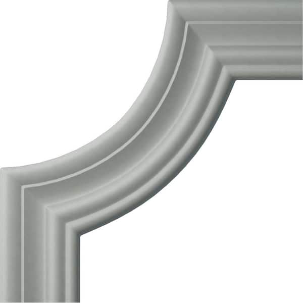 Ekena Millwork 3/4 in. x 8-1/2 in. x 8-1/2 in. Urethane Oxford Panel Moulding Corner (Matches Moulding PML02X00OX)