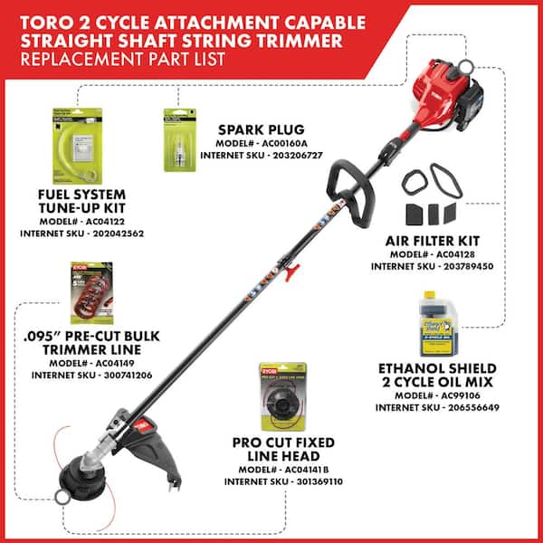 Toro 51978 2-Cycle 25.4cc Attach Capable Straight Shaft Gas String Trimmer GR 