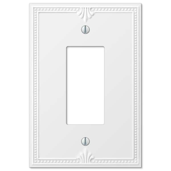 AMERELLE Richmond 1 Gang Rocker Composite Wall Plate - White