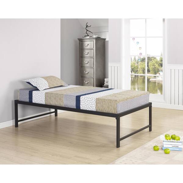 Black Metal Twin Size Hi Riser Bed, High Rise Full Size Bed Frame