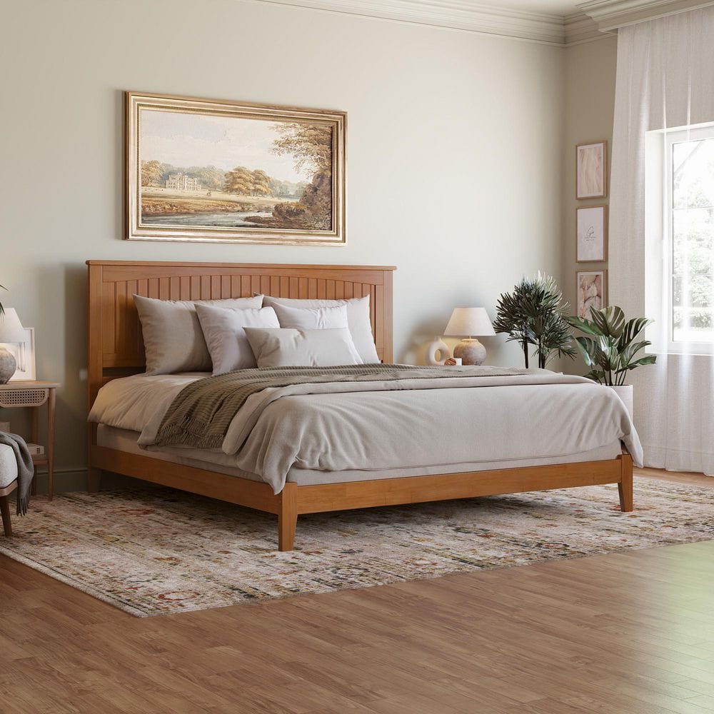 AFI Nantucket Light Toffee Natural Bronze Solid Wood Frame King