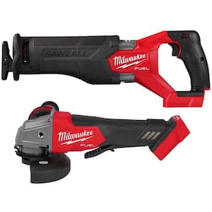 M18 FUEL GEN-2 18V Lithium-Ion Brushless Cordless SAWZALL Reciprocating Saw W/M18 FUEL 4-1/2 in. Grinder