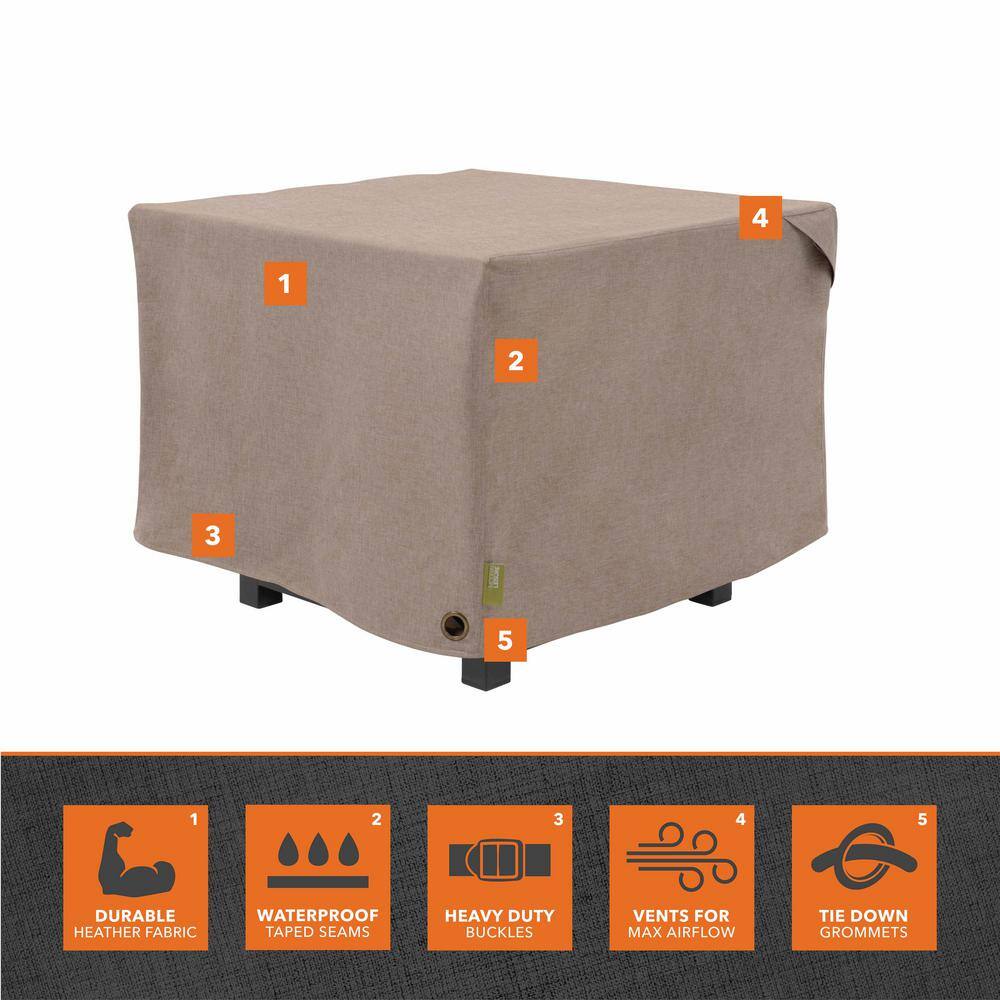 Sandstone Waterproof 32" Square Fire Pit Table Cover