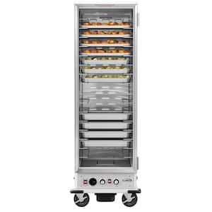 33 in. Commercial Glass Door Heated Non-Insulated Holding/Proofing Cabinet with Wire Racks in Silver Buffet Server
