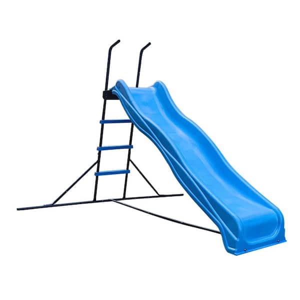 2.2M Kids Plastic Slide Indoor Outdoor Playground Set in Blue