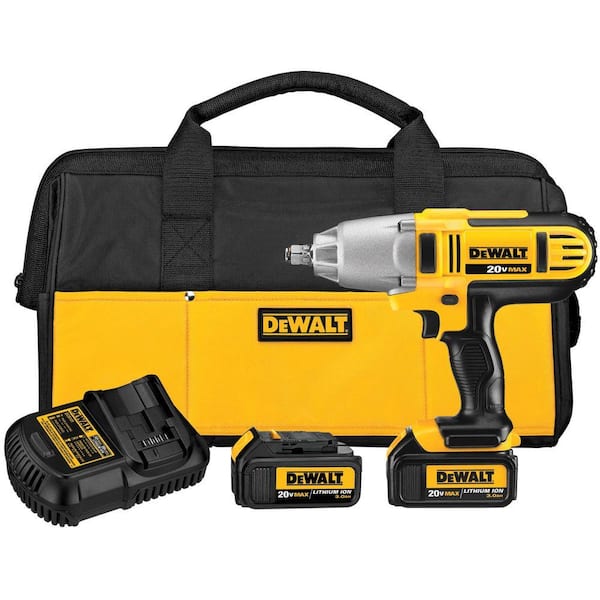DEWALT 20-Volt Max Lithium-Ion 1/2 in. High Torque Impact Wrench with Hog Ring