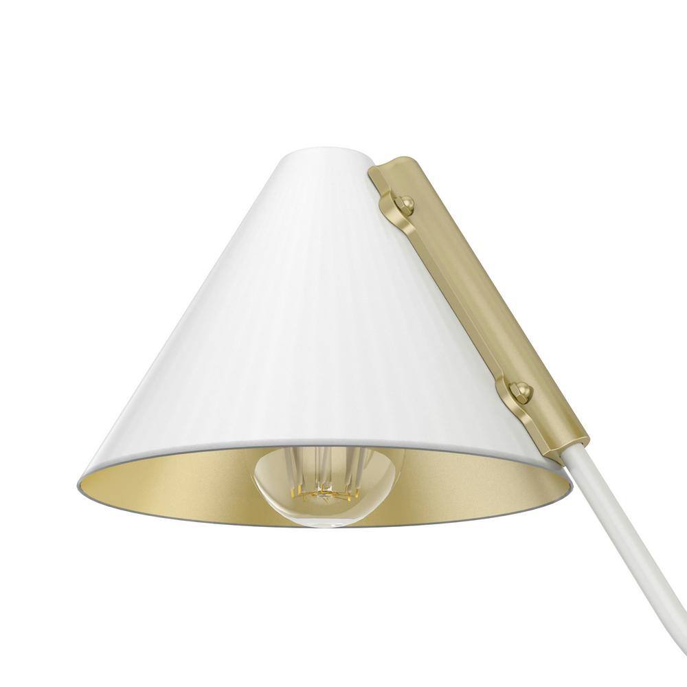 Matte White Mid-Century Inspired 4-Light Geometric Chandelier