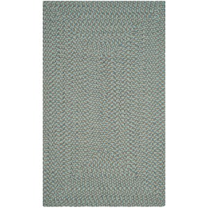 Braided Multi Doormat 3 ft. x 4 ft. Solid Area Rug