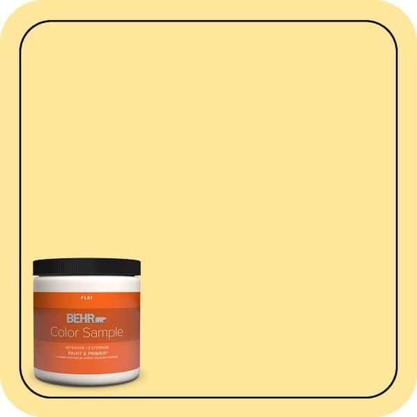 BEHR PREMIUM PLUS 8 oz. #380A-3 Summer Harvest Flat Interior/Exterior Paint & Primer Color Sample