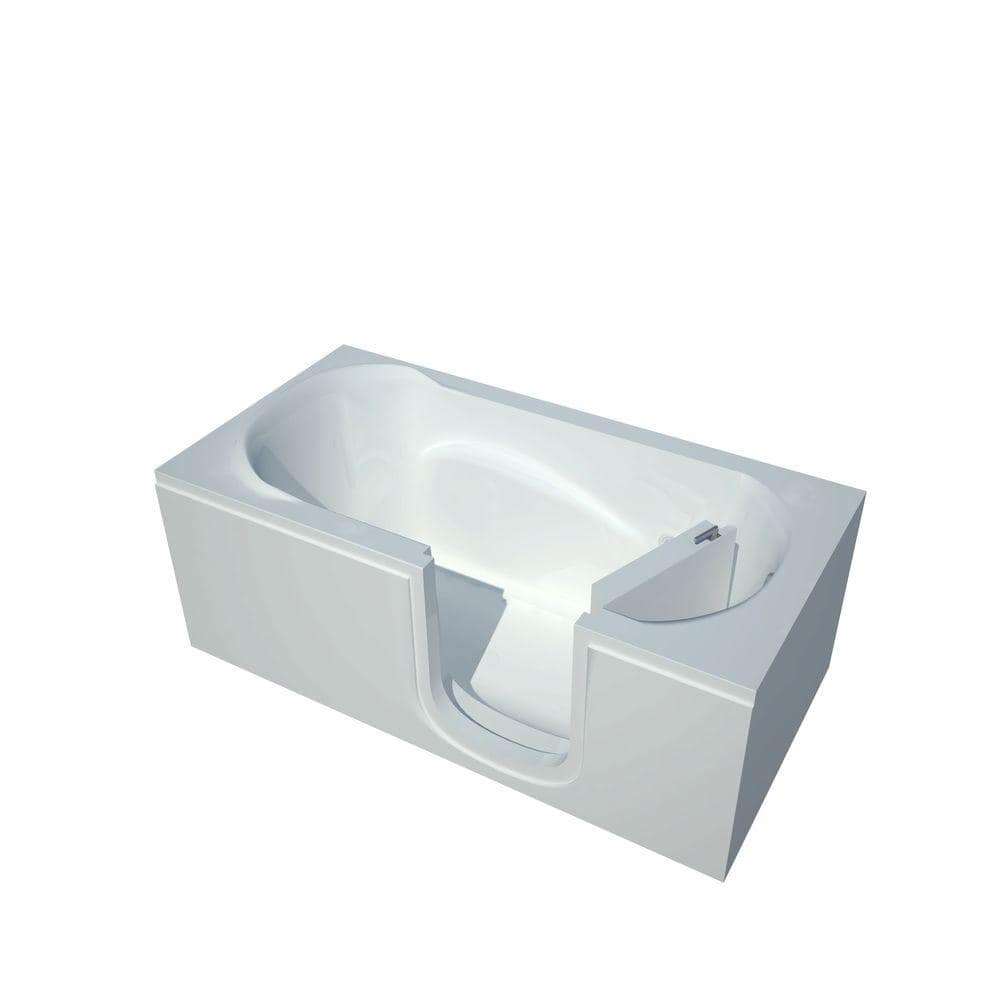 Ashton 60'' White Acrylic Walk-In Soaking Bathtub